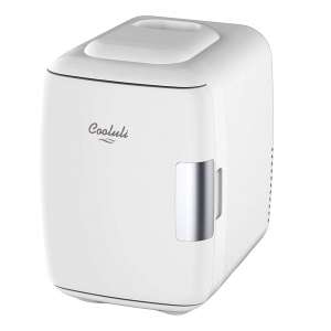 Cooluli Mini Electric Fridge Cooler and Warmer with AC:DC 6 Can