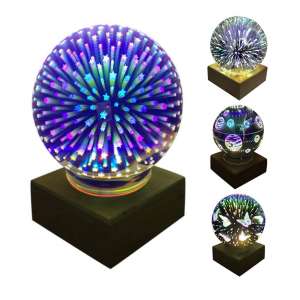 MasBekTe Magic Crystal Glass Ball Night Light
