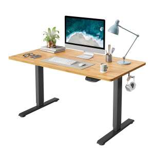 FEZIBO Height-Adjustable Standing Desk- Black Top